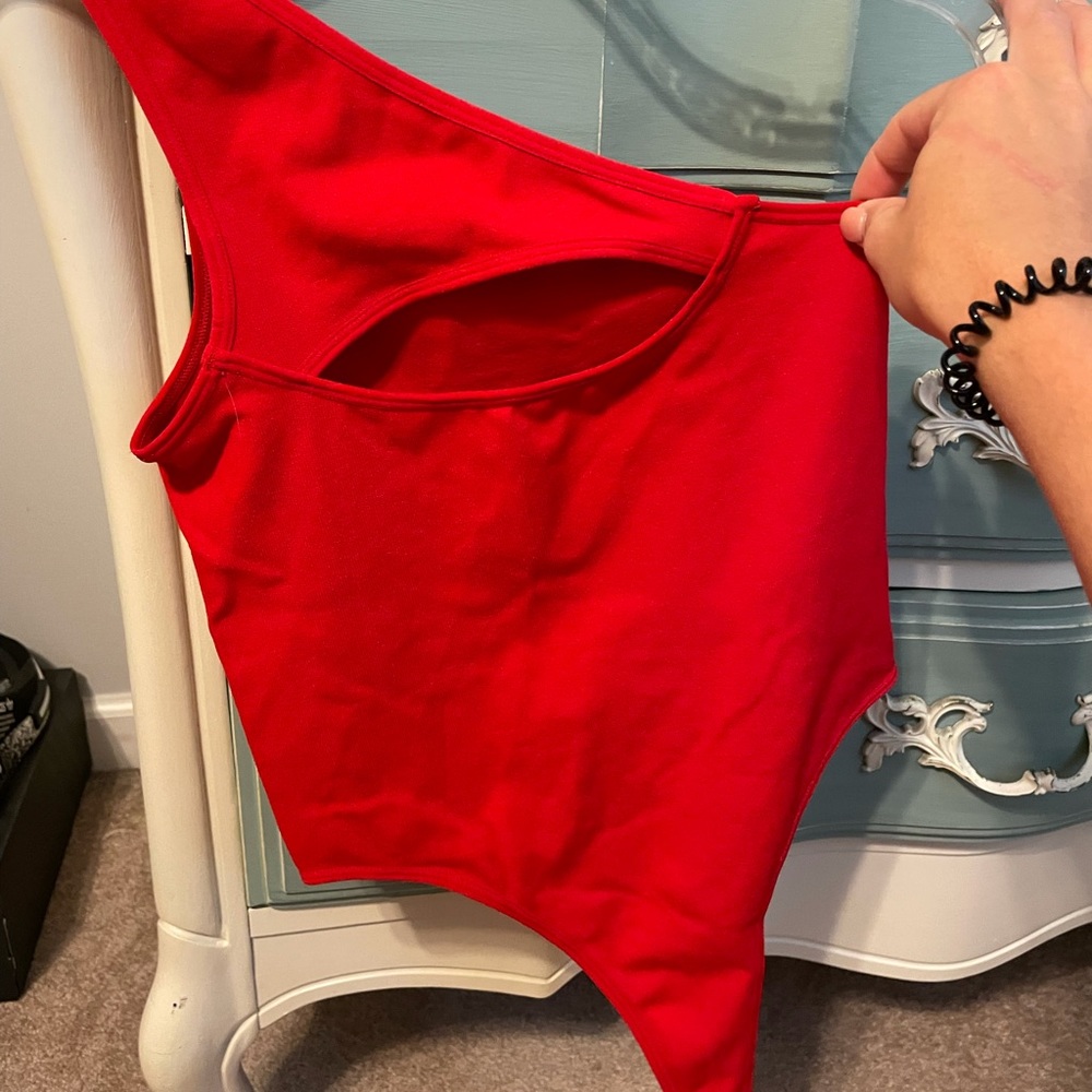 Red Suzette bodysuit. Never worn